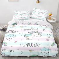Juego de Ropa de Cama con Dibujos Animados de Unicornio para Niños Funda de Edredón de Caballo Arcoíris Cubierta de Almohada para Cuna de Bebé Linens de Cama Encantadores - details 18