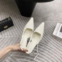 Bolsa de tacón fino puntiagudo sandalias de cabeza de las mujeres usan nuevo trasero francés versátil boca vacía poco profunda zapatos individuales zapatos de mujer - details 39