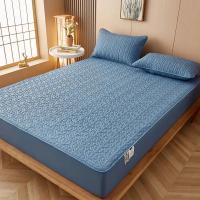 Funda de colchón acolchada suave de algodón puro, Protector de almohadilla de cama personalizado, antibacteriano, tamaño King, no incluye funda de almohada - details 36