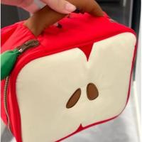 Bolsa de Maquillaje con Patrón de Manzana de Dibujos Animados Bolsa de Almacenamiento de Viaje para Mujer Bolsa de Mano para Artículos de Tocador y Cosméticos Regalo de Navidad Ideal - details 4