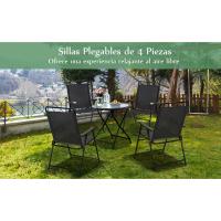 Juego de 4 Sillas Plegables de Jardín