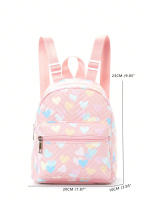 Mochila informal de gran capacidad con bordado simple e impresión, mochila escolar de viaje al aire libre transfronterizo - details 11