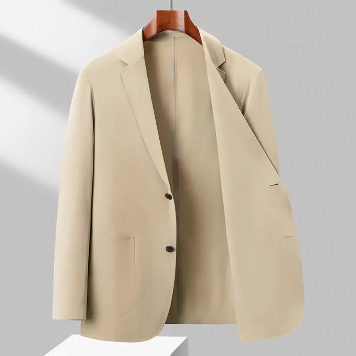Traje de Alta Gama para Hombres Primavera-Verano 2025 Estilo de Negocios y Ocio, Sin Rastres de Adhesivo, Sensación de Alta Gama - 1