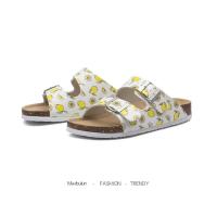 BIRKEN Zapatillas de corcho de verano con punta abierta, zapatos planos para hombre y mujer para ocio al aire libre, mismo estilo, hebilla de playa - details 19