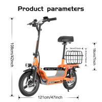 HEZZO T3 Scooter eléctrico de litio con canasta de compras, económico, 500W, 48V, 15Ah, 20Mph, largo alcance 55KM, acero al carbono, 14 pulgadas - details 0