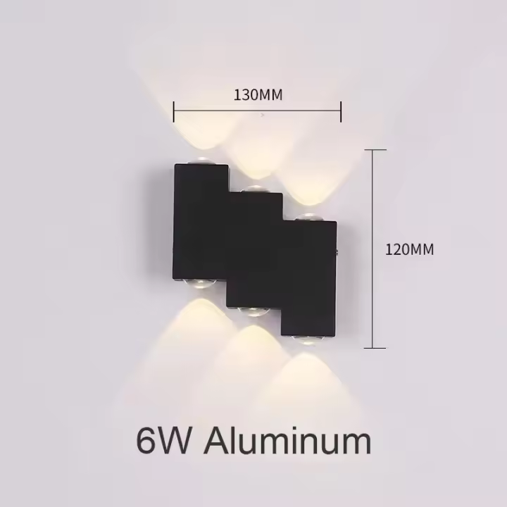 Luz de pared trapezoidal LED minimalista IP65 pasillo exterior impermeable - 1