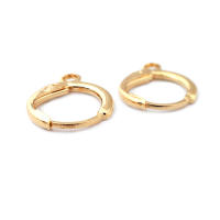 Aretes de Cuerda de Metal Dorado de 18K Diseño Redondo Rectangular de Alta Calidad - details 123