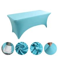 Manteles de Lycra de 6 pies, cubiertas de mesa de cumpleaños de hotel de boda de alta elasticidad para plegables de 4 pies, 5 pies, 6 pies y 8 pies - details 8