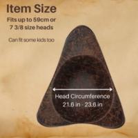 Leather Pirate Hat for Adult Men Women Kids Tricorn Hat for Pirate Costume Accessories