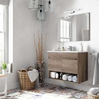 Mueble de Baño Suspendido de Algodón Diseño Nórdico 2 Puertas, Espejo Incluido - details 5