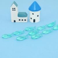 Figura de tiburón azul manchado para decoración del hogar, modelo de ballena, pez dorado, Animal marino, Océano, pequeño, adorno de escritorio en miniatura, 1 a 10 piezas - details 0