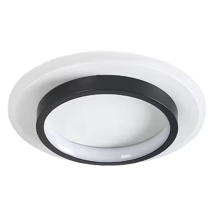 Plafón LED de Techo Redondo Moderno 23W GOECO, Aluminio, Iluminación Interior Nórdica para Sala de estar, 23*23*6 CM - 1