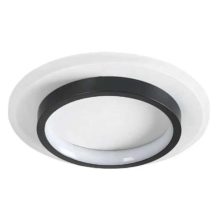 Plafón pasillo pasillo Goeco redondo negro + blanco, luz blanca interior y exterior mismo color de luz 21W 220V - 1