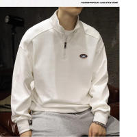 Camisa deportiva informal elegante para hombre, polo holgado con cuello de media cremallera - details 8