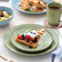 Platos de Cerámica Mezcla de Colores Vancasso Navia 16 Piezas Juego de Tazas Platos de Postre y Sopa Redondos para 4 Personas Producto Ecológico Ideal para Fiesta y Uso Diario - details 6