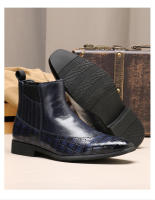 Botas cortas Chelsea de hombre con punta puntiaguda más el tamaño de los zapatos de hombre - details 8