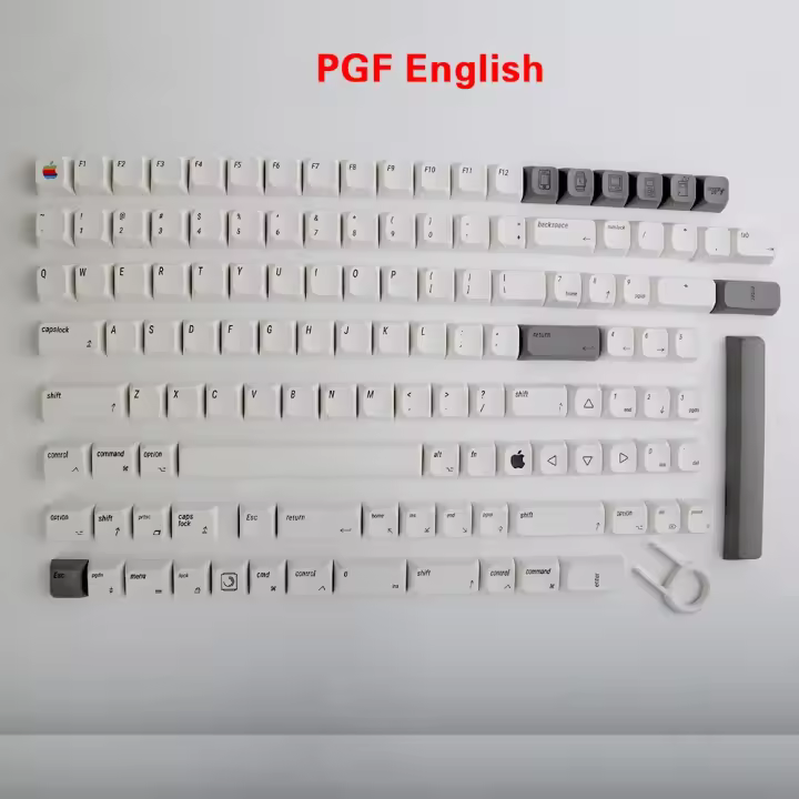 Juego de teclas XDA PBT para teclado mecánico personalizado, inglés, coreano, ruso, japonés, Apple Cherry MX - 1