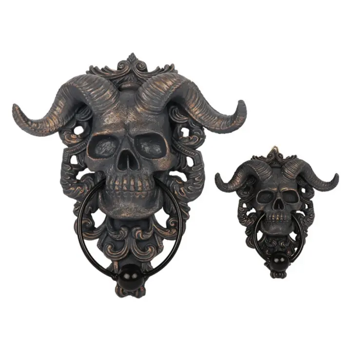 Adorno de resina punk, satanás, calavera, cabeza de oveja, decoración de pared, colgante, artesanías - 1