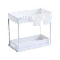 Organizador Colgante Para Baño y Cocina con Ganchos y Cestas Deslizantes Ecológicas - details 8