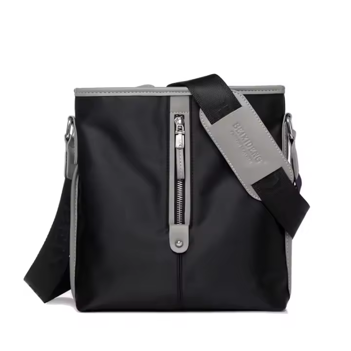 Bolso Crucero de Hombre a la Moda Bolso Mensajero Sólido de Color para Viajes Cortos y Negocios - 1