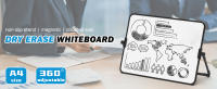 Tablero de pizarra blanca portátil NeWYeS borráble reutilizable con 3 marcadores material de metal y plástico apto para universal - details 0