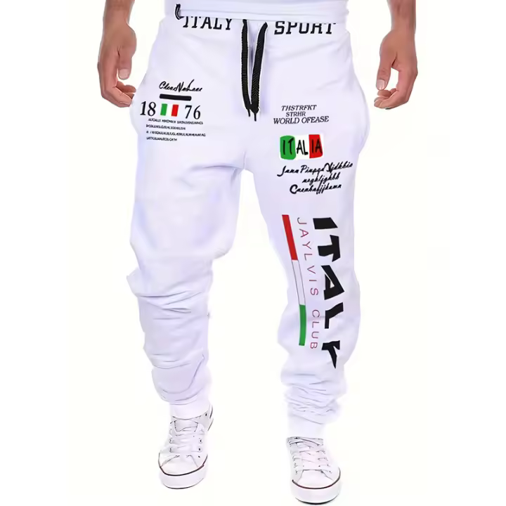 Pantalones para correr de Hip Hop 2024, ropa deportiva informal para hombre, moda para emparejar encaje para fiesta al aire libre - 1