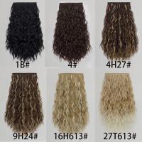 Extensiones de cabello con Clip de 18 pulgadas, permanente de maíz, pelo ondulado corto y rizado, peinado sin costuras, postizos gruesos invisibles - details 14