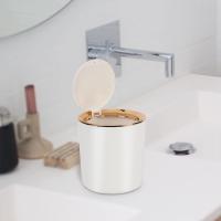 Estante de escritorio con tapa, Mini cubo de basura de mesa, Cubo de almacenamiento pequeño portátil para baño, sala de estar - details 2