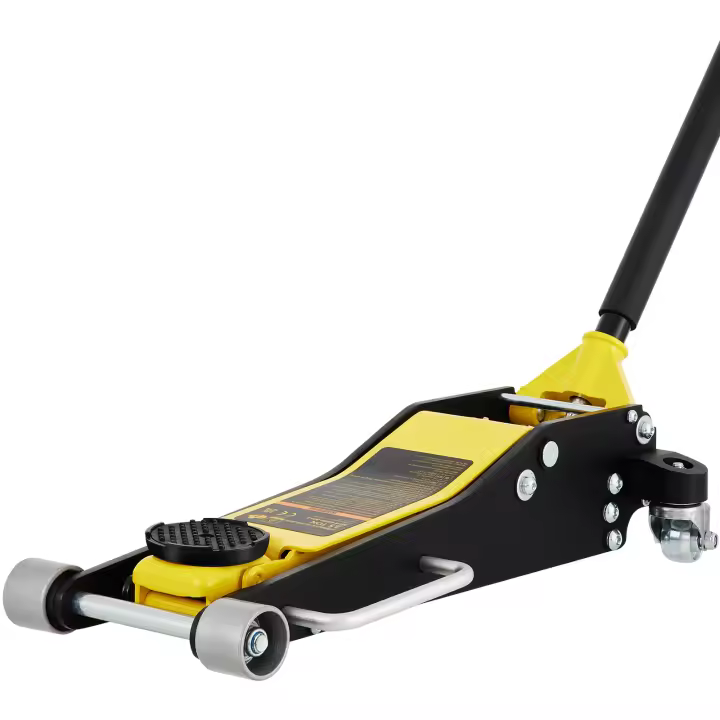 SucceBuy Gato de piso de perfil bajo de 2,5 toneladas, gato de carreras de aluminio y acero, bomba de elevación rápida de pistones dobles, rango de elevación 95 mm-475 mm - 1