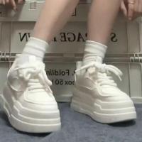 Zapatillas transpirables de moda para mujer estilo sual con cordones de cinturón grueso - details 7