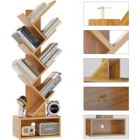 Estantería de árbol, Librería Alta de 6 Niveles Estantería Estrecha de madera con cajones para Sala de Estar, Dormitorio 38×19×112CM Marrón Rústico - details 29