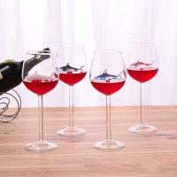 Copa de vino con forma de tiburón, whisky, champán, colas de cristal, decoración de cena, copas de flautas para fiesta, 2 uds. - details 12