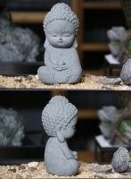 Pequeños monjes budistas, figuritas de budismo tibetano, estatua de piedra de Buda, adorno de coche de jardín, meditación, decoración del acuario del hogar - details 14