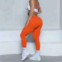 Leggings con espalda en V para mujer, leggings deportivos sin costuras para mujer, pantalones de yoga sólidos elásticos de cintura alta para fitness y jogging - details 31