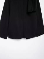 TRAFZA-Chaquetas de Invierno para mujer, abrigos sueltos de manga larga con cuello de bufanda negra, botones de decoración de bolsillo, moda de calle alta - details 8