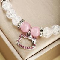 Pulseras Elásticas de Pareja con Imán en Forma de Corazón con Colgante de Gato Bonito - details 1