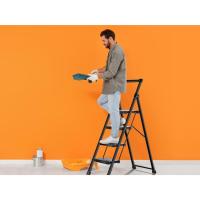 Plegable de 3 Peldaños Capacidad de 400 kg con Pedales Antideslizantes Anchos, Barandilla, Escalera de Tijera de Acero, Escalón Taburete para Hogar Cocina Oficina, Negro - details 13