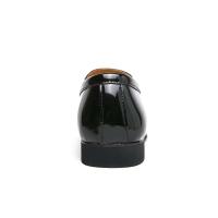 Zapatos de vestir negros para hombre, conducción plana cómoda, oficina de negocios, hebilla de metal, zapatos casuales de cuero con patrón de cocodrilo - details 11