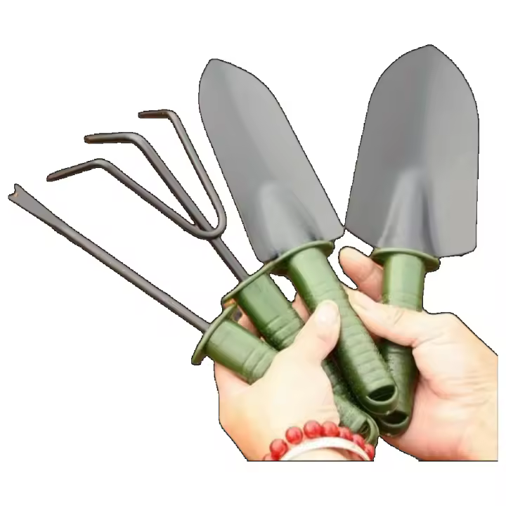 Juego De 4 Herramientas De Jardín Con Mango De Plástico: Pala Para Rastrillar La Hierba, Palas Y Pala De Jardín - 1