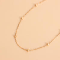 Cadena de clavícula de doble capa para mujer, collar con colgante de estrella de cinco puntas, collar de estilo metálico versátil - details 4