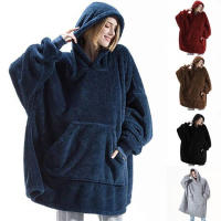 Sudadera De Punto De Lana Doble Cara Para Mujer Y Hombre Abrigo Cálido Con Bolsillos Grandes Estilo Básico De Invierno - details 0