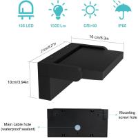 Lámpara LED de Pared de 24W para Exterior Interior IP65, Luz de Pared Ajustable, Moderno Apliques de Pared Aluminio para Entrada Jardines Pasillo Sala, Blanco Cálido 2700K-3000K, Bronce - details 103