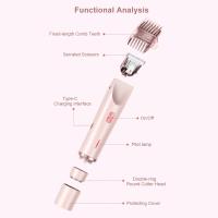 Maquinilla de afeitar para mujer, depiladora eléctrica portátil, indolora, para piernas púbicas, recortador de pelo corporal para damas, Bikini, axilas, piernas - details 8