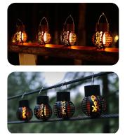 Luz Solar LED impermeable para jardín al aire libre, Bola de efecto de llama parpadeante, luz colgante para Parque, paisaje, decoración de jardín - details 0