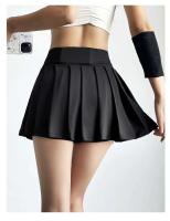 Pantalones cortos deportivos de yoga para mujer, ropa anti-caminar para correr, Falda plisada de cintura alta transpirable de secado rápido - details 11