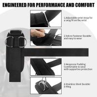 Correas antideslizantes para levantamiento de pesas, agarre de mano, cómodas correas de muñeca para gimnasio, envoltura gruesa, correas de elevación para levantamiento de pesas, hombres y mujeres - details 0
