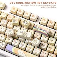 YUNZII Mousie MAO Profile Keycap Set, Cute 143 Keys Dye Sublimation Custom Keycaps, Full-Key for MX Switch nical Keyboard - details 4