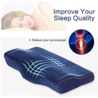 Cómoda almohada de espuma viscoelástica para el cuello, cojín ortopédico ergonómico para dormir en la cabeza, curva Cervical - details 4