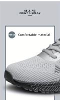 Zapatos deportivos informales de espuma con parte inferior gruesa mejorada de malla, calzado cómodo, transpirable y resistente al desgaste para un estilo de vida activo - details 1