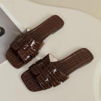 Nuevas sandalias plateadas para mujer de talla grande, patrón de piedra sólida, parte inferior plana, punta cuadrada - details 1